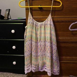 Longer colorful tank top